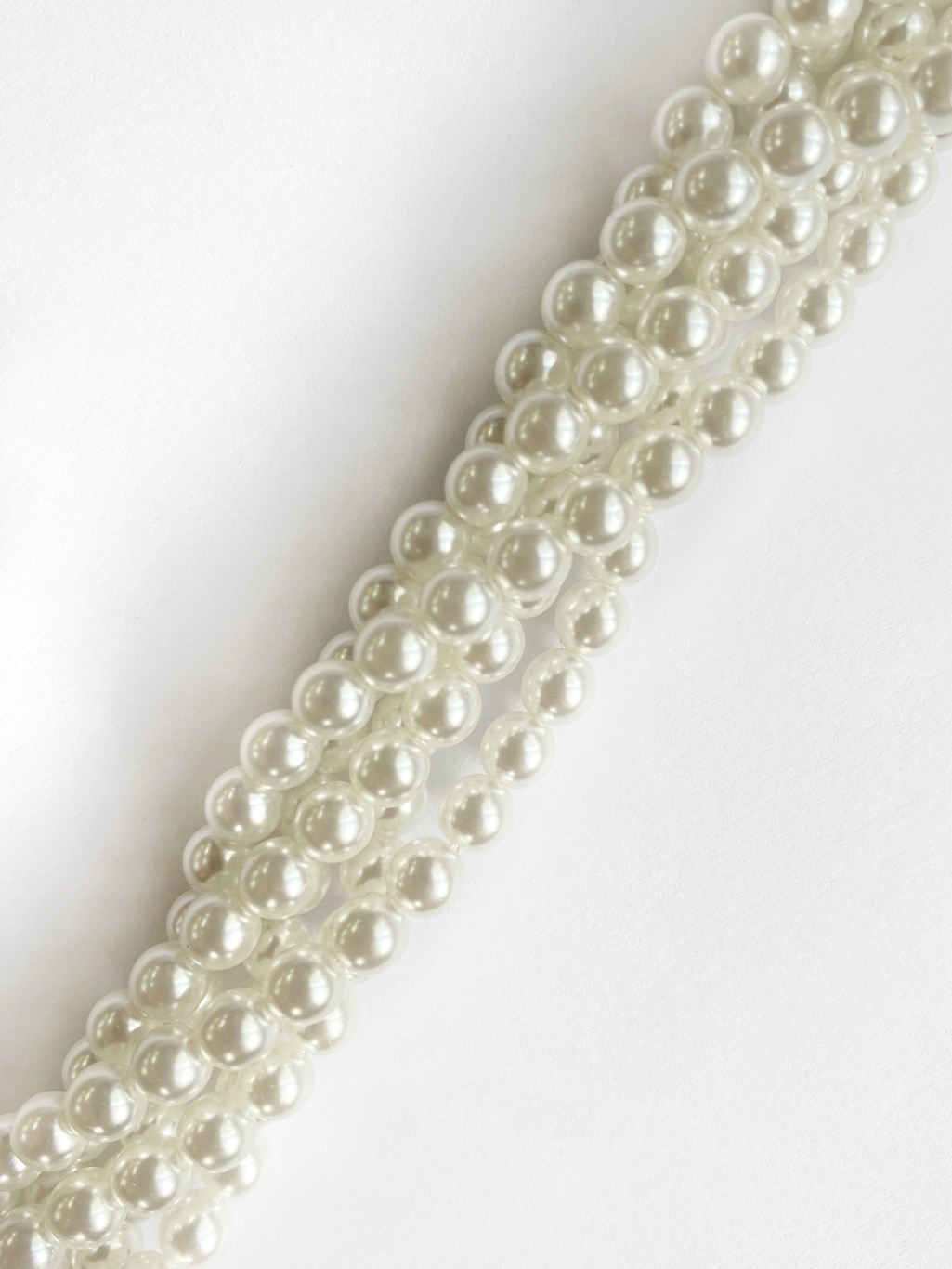 Voskové perle - 5mm, bílá lesk