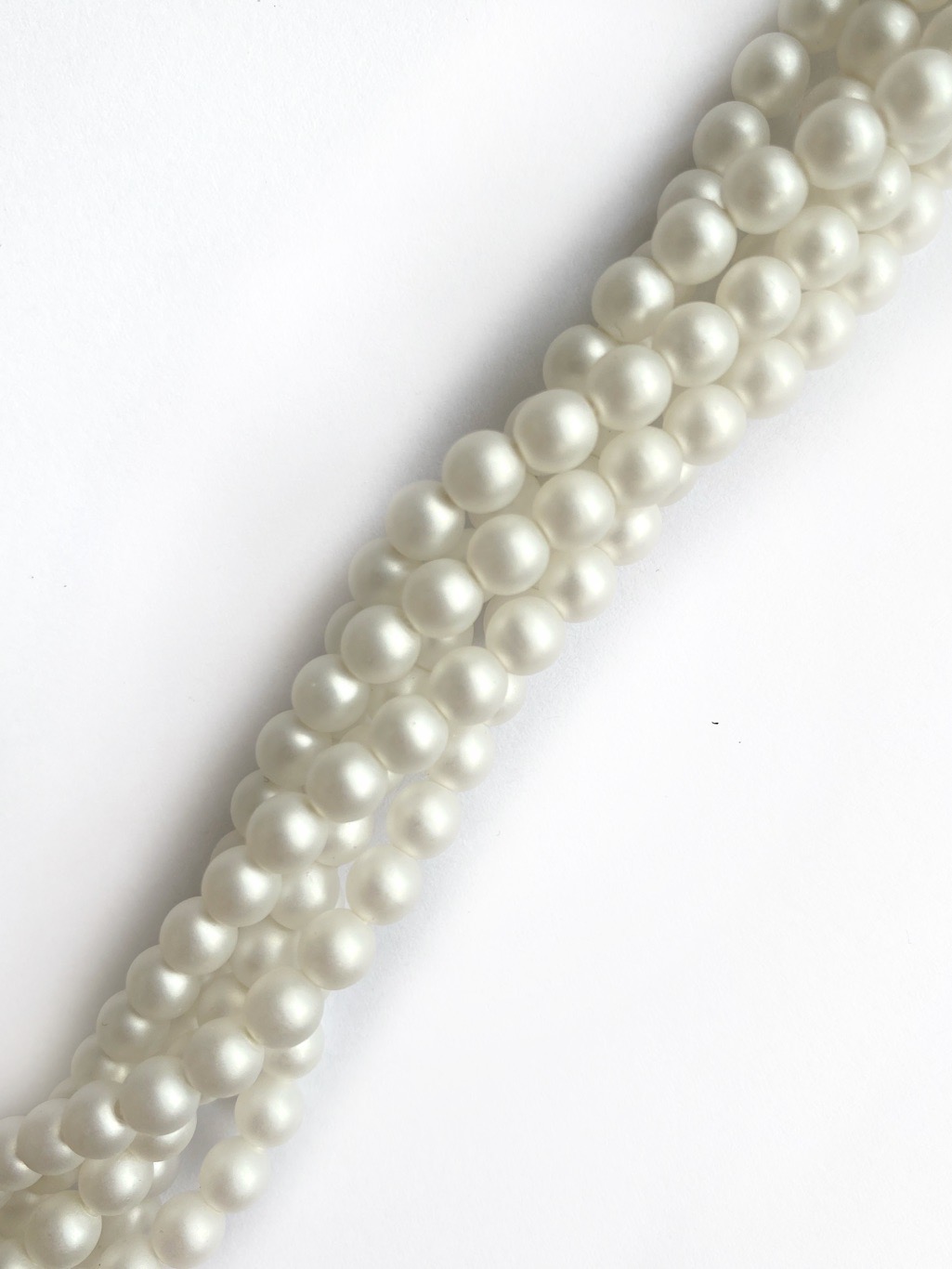 Voskové perle - 5mm, bílá mat